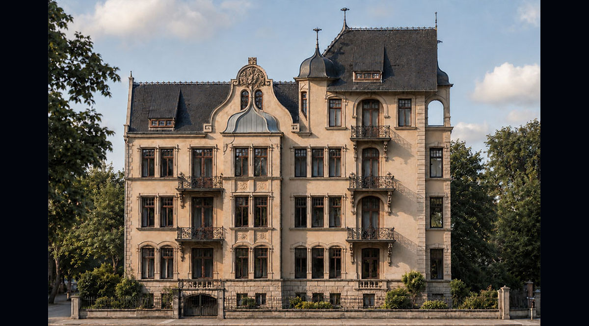 Virtuelle Rekonstruktion der originalen historischen Wohnhausfassaden