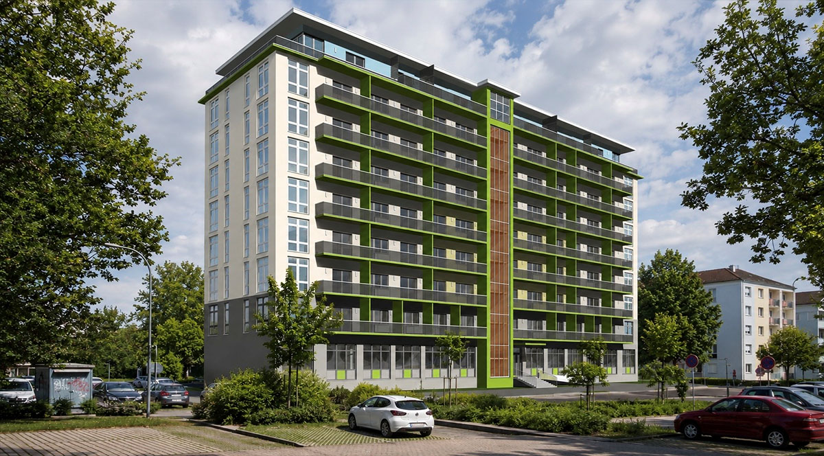 Umgestaltung Bürohaus zum Mehrfamilienhaus - Halle/ Saale