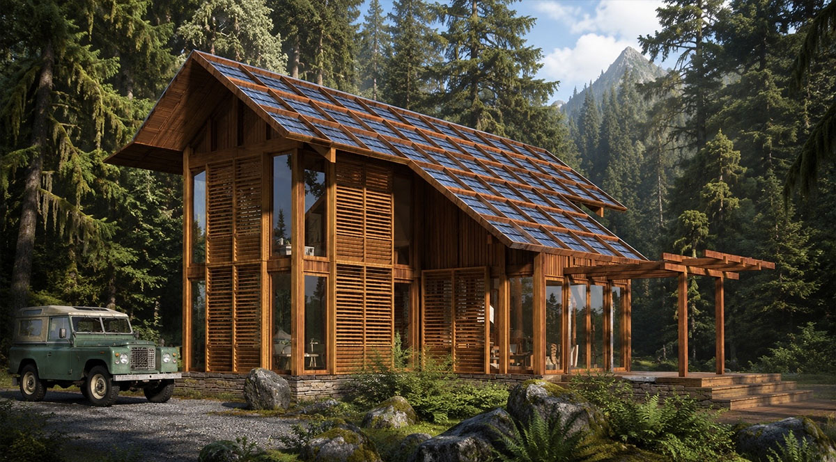 Holzhaus naturnah Wohnen u. Arbeiten